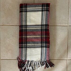 Abercrombie & Fitch Red and White Plaid Scarf